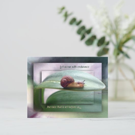 Uitvoeren met duurzaamheid briefkaart (Staand voorkant)