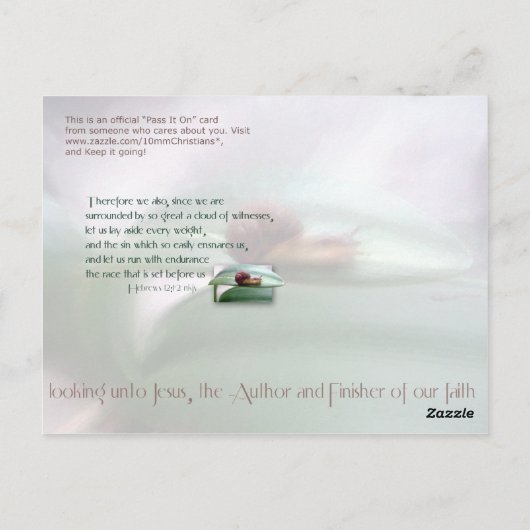 Uitvoeren met duurzaamheid briefkaart (Achterkant)