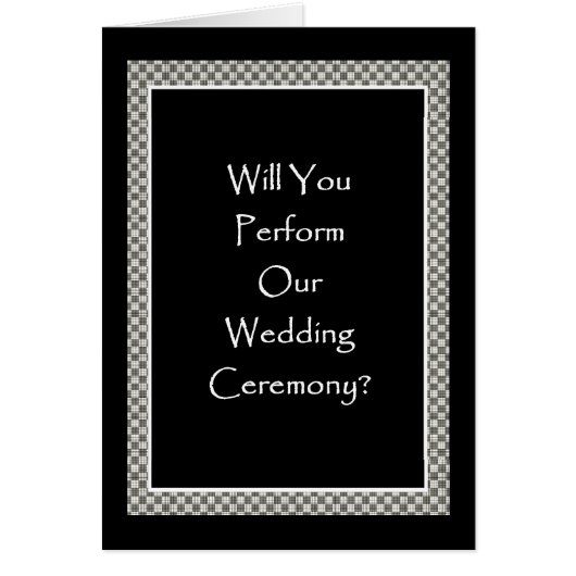 UITVOEREN ONZE WEDING MET Checkerboard Border (Voorkant)