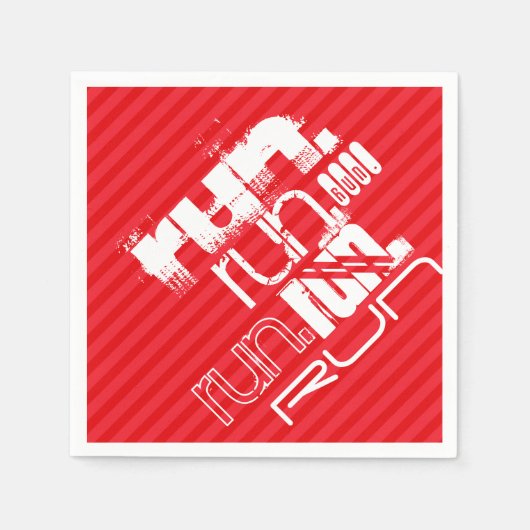 Uitvoeren; Scarlet Red Stripes Servet (Voorkant)