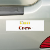 Uitvoeren van bemanning (alleen tekst) bumpersticker (Op auto)