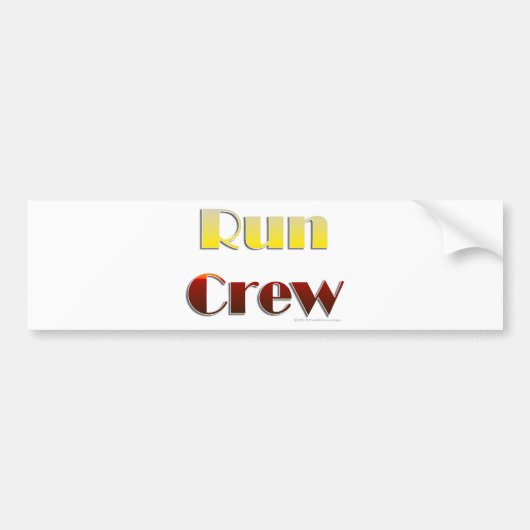 Uitvoeren van bemanning (alleen tekst) bumpersticker (Voorkant)