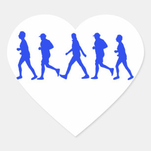 Uitvoeren van joggen hart sticker