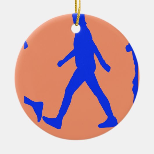 Uitvoeren van joggen keramisch ornament (Voorkant)