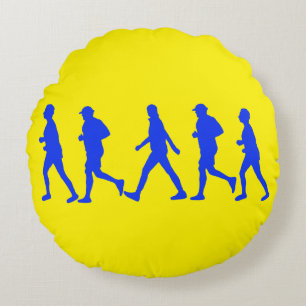 Uitvoeren van joggen rond kussen