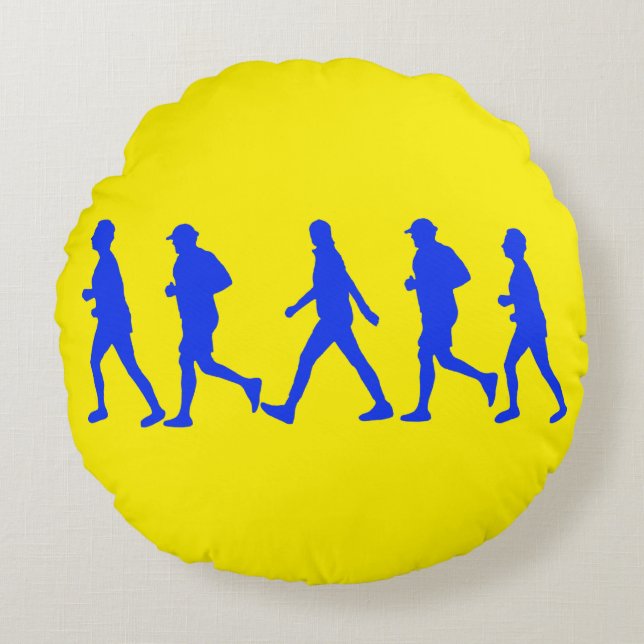 Uitvoeren van joggen rond kussen (Voorkant)