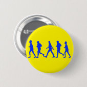 Uitvoeren van joggen ronde button 5,7 cm (Voorkant /achterkant)