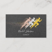 Uitvoeren van sportcoach Athlete Logo Instructor Q Visitekaartje (Voorkant)