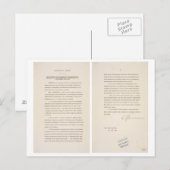 Uitvoerend Besluit 9981 Ontegregatie van de strijd Briefkaart (Voorkant / Achterkant)