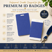 Uitvoerend Blauw Aangepast Event Badge