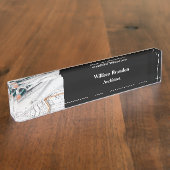 Uitvoerend Desk Plaque voor een architect Naambordje (Zijkant)