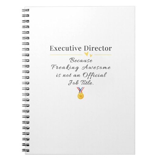 Uitvoerend directeur notitieboek (Voorkant)