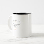 Uitvoerend directeur tweekleurige koffiemok (Voorkant links)