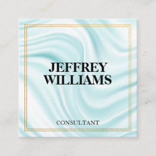Uitvoerend   Dubbele gouden grens   Silky Drapery Vierkante Visitekaartje