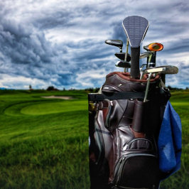 Uitvoerend gestreept blauw golfheadcover