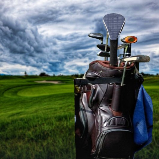 Uitvoerend gestreept blauw golfheadcover