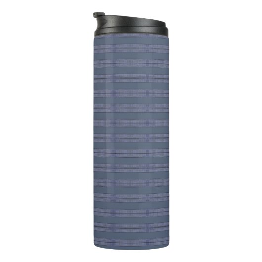 Uitvoerend gestreept blauw thermosbeker (Geroteerd rechts)