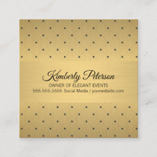 Uitvoerend Goud Metaal / Diamant Stip Patronen II Vierkante Visitekaartje
