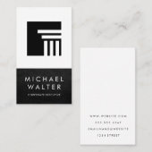 uitvoerend | lederen trim | klassieke pijler visitekaartje (Voorkant / Achterkant)