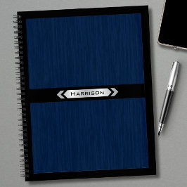 Uitvoerend Marineblauw Zilver Professioneel Notiti Notitieboek
