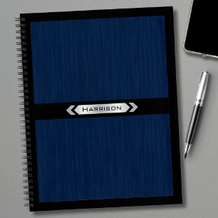 Uitvoerend Marineblauw Zilver Professioneel Notiti Notitieboek