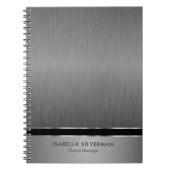 Uitvoerend Monogram - Borststaal Notitieboek (Voorkant)