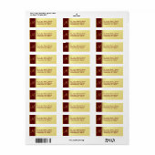 Uitvoerend Monogram Labels - Goud & Bourgogne (Full Sheet)