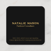 Uitvoerend Monogram | Leistoed Vierkante Visitekaartje (Achterkant)