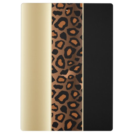 Uitvoerend Monogram luipaard | Champagne Klembord (Achterkant)