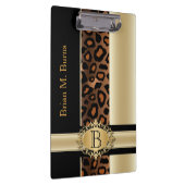 Uitvoerend Monogram luipaard | Champagne Klembord (Rechts)