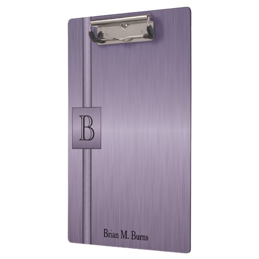 Uitvoerend Monogram Ontwerp - Amethyst Klembord (Links)