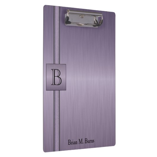 Uitvoerend Monogram Ontwerp - Amethyst Klembord (Rechts)