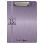 Uitvoerend Monogram Ontwerp - Amethyst Klembord (Voorkant)