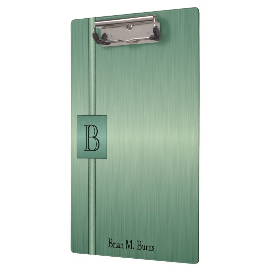 Uitvoerend Monogram Ontwerp - Emerald Klembord (Links)