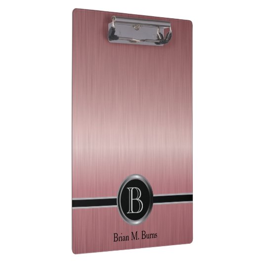 Uitvoerend Monogram - Ruby Brush Steel Klembord (Rechts)