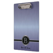 Uitvoerend monogram - Sapphire Brusch Steel Klembord (Links)