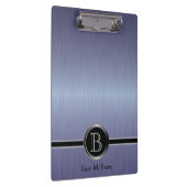 Uitvoerend monogram - Sapphire Brusch Steel Klembord (Rechts)