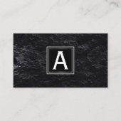 Uitvoerend | Monogram | Slate Corporate Visitekaartje (Voorkant)