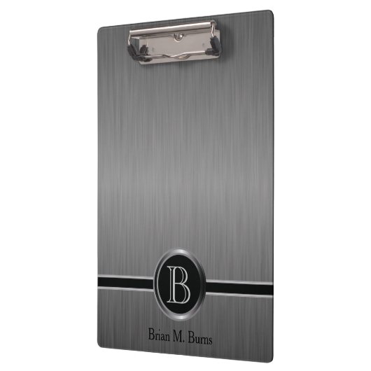 Uitvoerend monogram - Zwart penseel Klembord (Links)