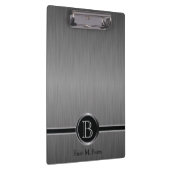 Uitvoerend monogram - Zwart penseel Klembord (Rechts)