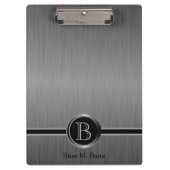 Uitvoerend monogram - Zwart penseel Klembord (Voorkant)