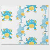 Uitvoerend olifant cadeaupapier (Vlak)