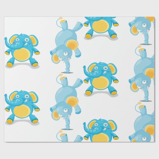 Uitvoerend olifant cadeaupapier (Vlak)