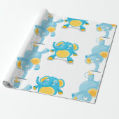 Uitvoerend olifant cadeaupapier (Uitgerold)