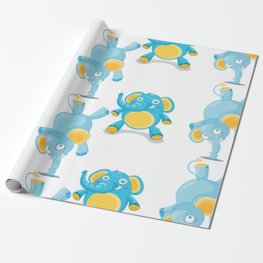 Uitvoerend olifant cadeaupapier (Uitgerold)