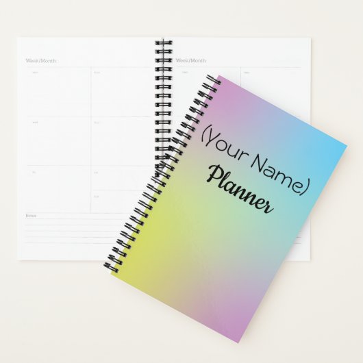 Uitvoerend Pastelkleur Planner – Naam op de Cover (Display)