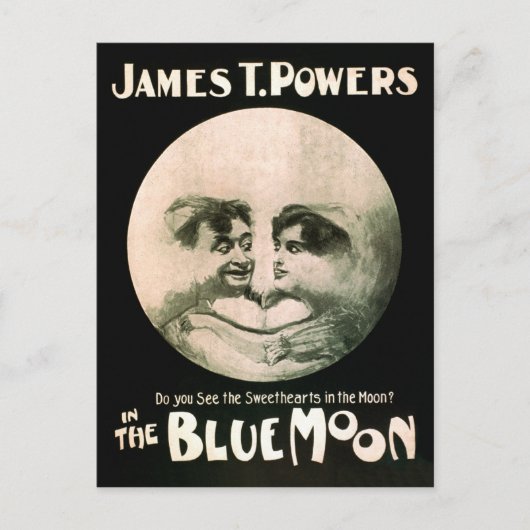  uitvoerend Poster Blue Moon 1906 Briefkaart (Voorkant)