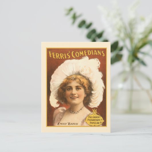  uitvoerend Poster Ferris Comedians Briefkaart (Staand voorkant)