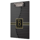 Uitvoerend professioneel monogram ontwerp klembord (Links)