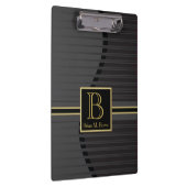 Uitvoerend professioneel monogram ontwerp klembord (Rechts)